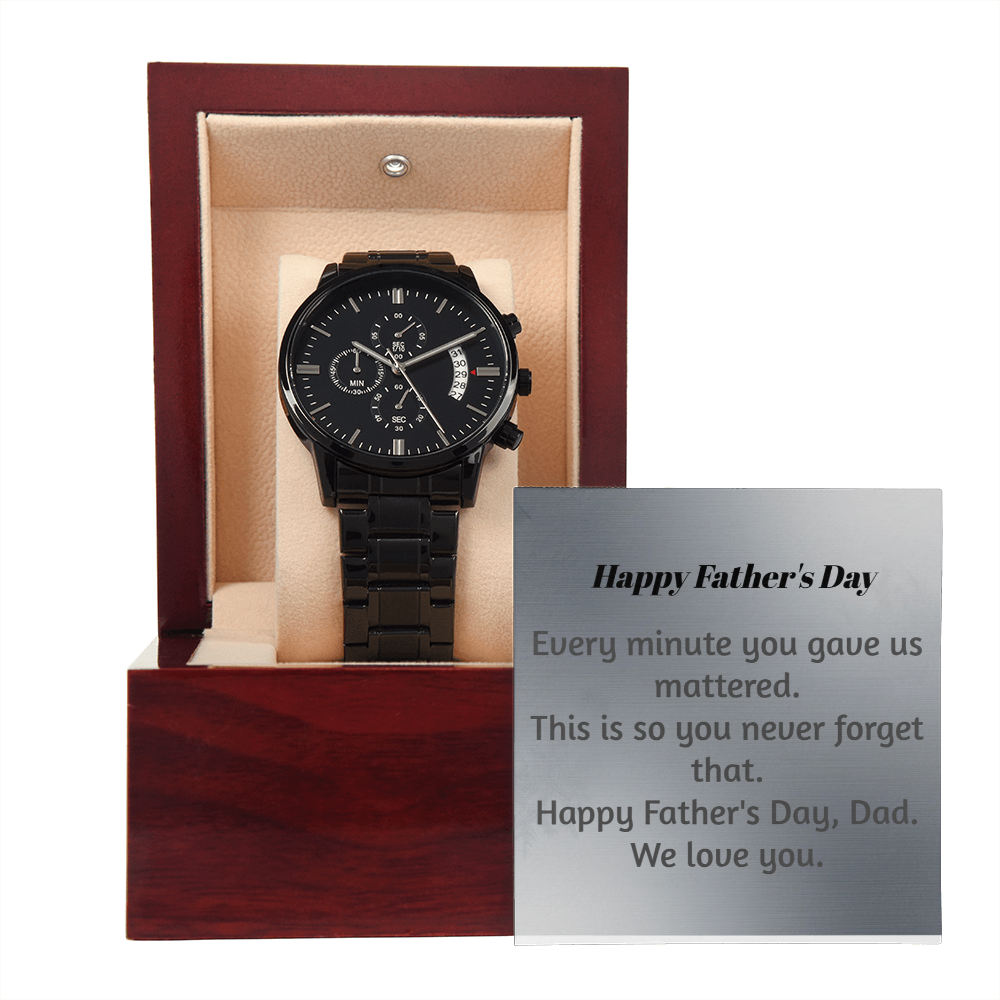 Black chronograph watch wrist lifestyle photo