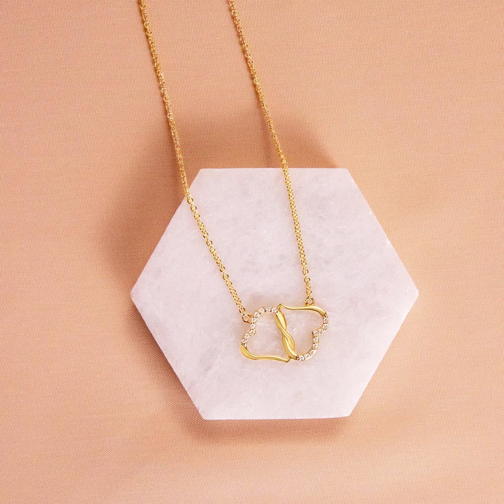 Everlasting Marriage and Love Solid Gold Necklace For Wife
