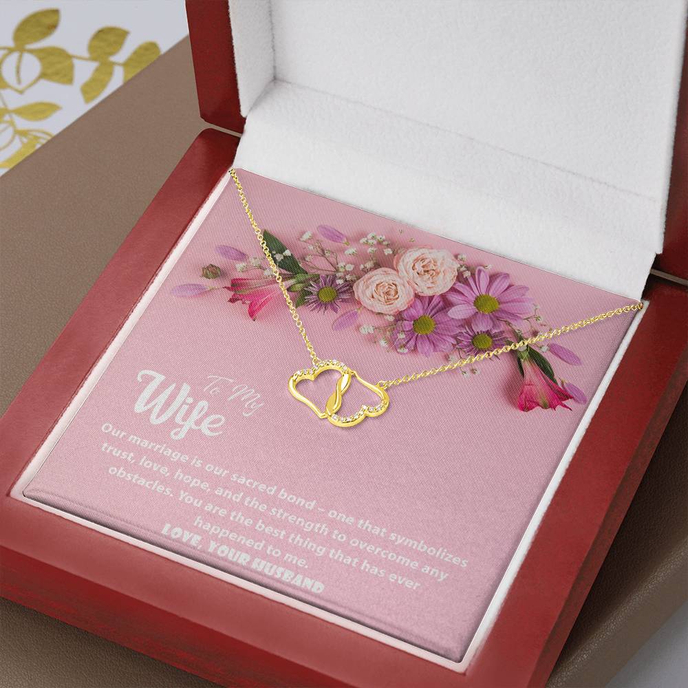 Everlasting Marriage and Love Solid Gold Necklace For Wife