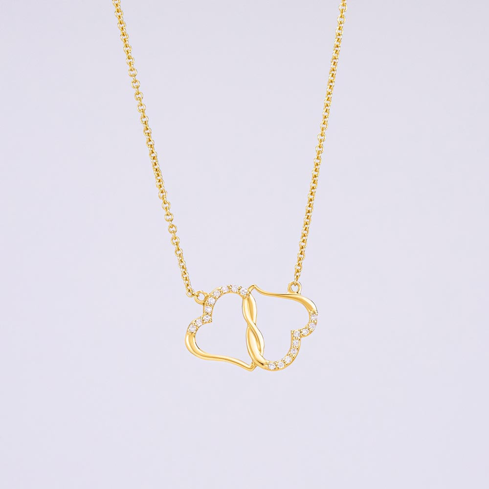 Everlasting Marriage and Love Solid Gold Necklace For Wife