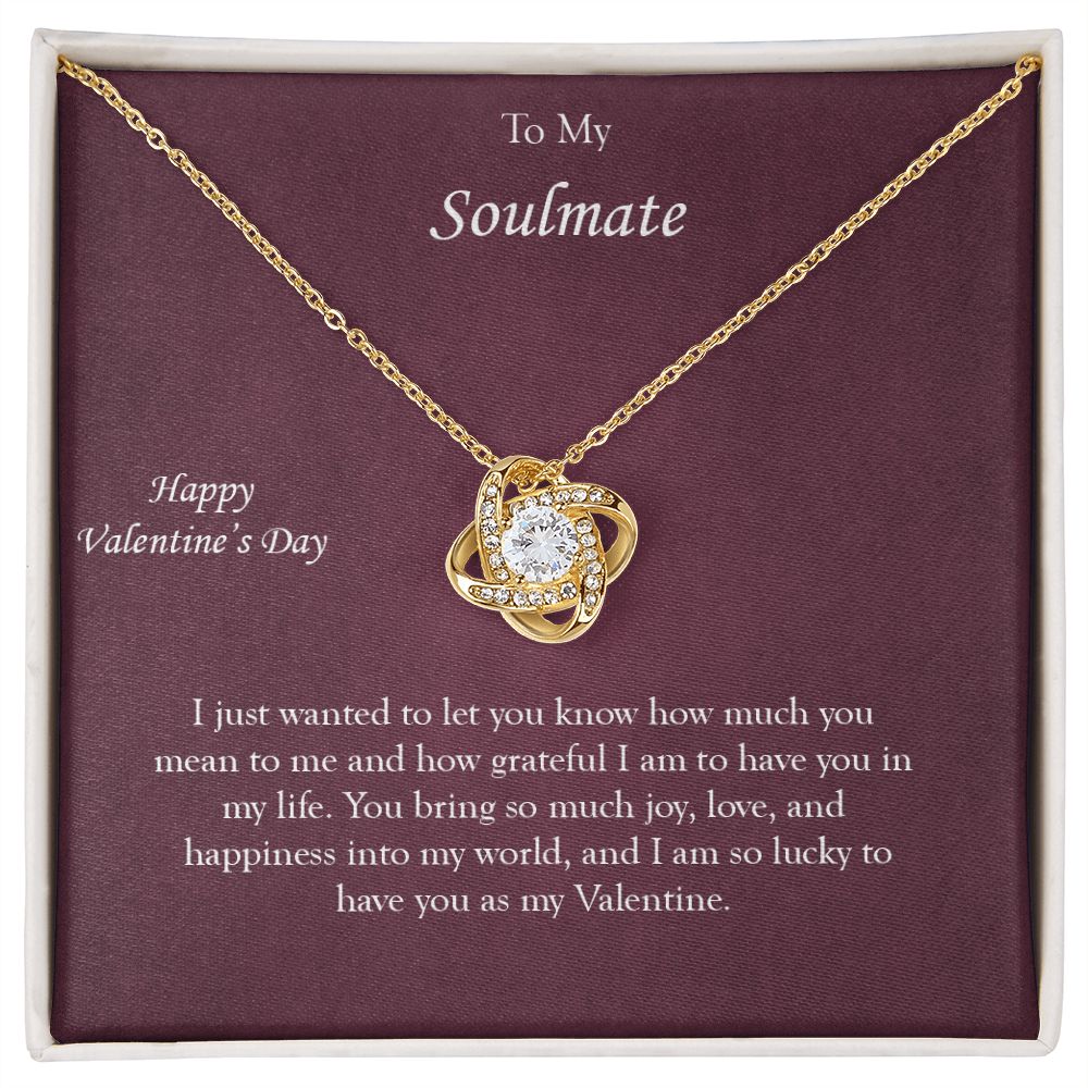 Love Knot Necklace for my Soulmate - Happy Valentine's Day