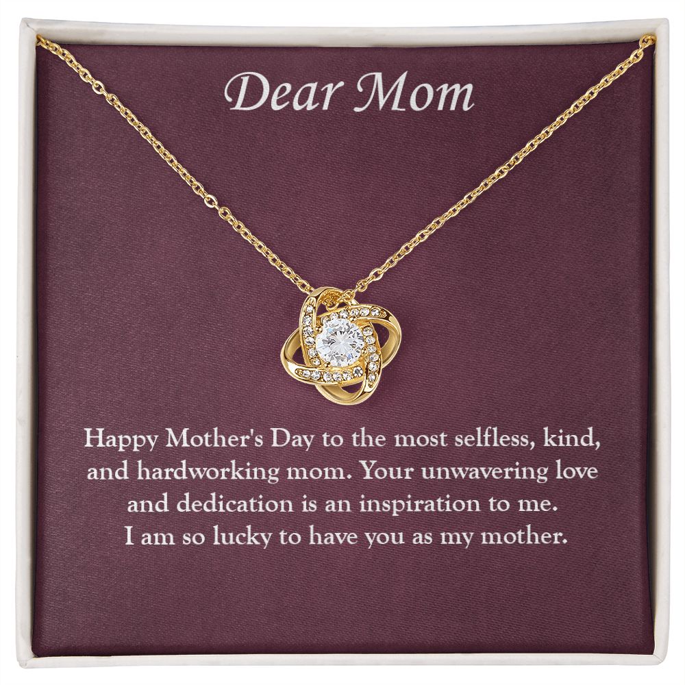 Forever in Your Heart: A Love Knot Necklace for Mom