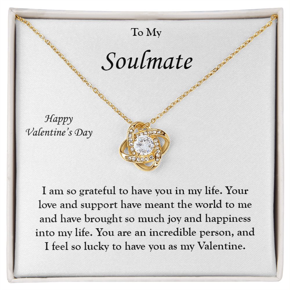 My Soulmate - My Valentine - Love Knot Necklace