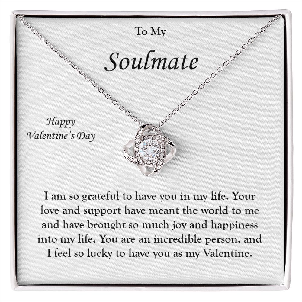 My Soulmate - My Valentine - Love Knot Necklace