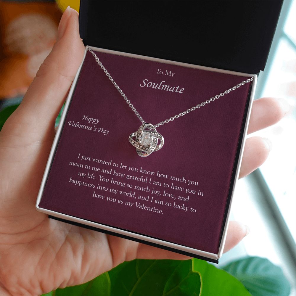 Love Knot Necklace for my Soulmate - Happy Valentine's Day