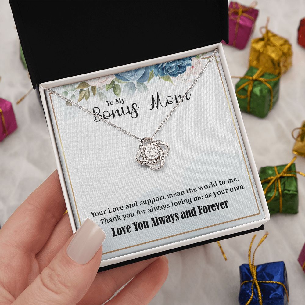 Gift For My Bonus Mom - Love Knot Necklace
