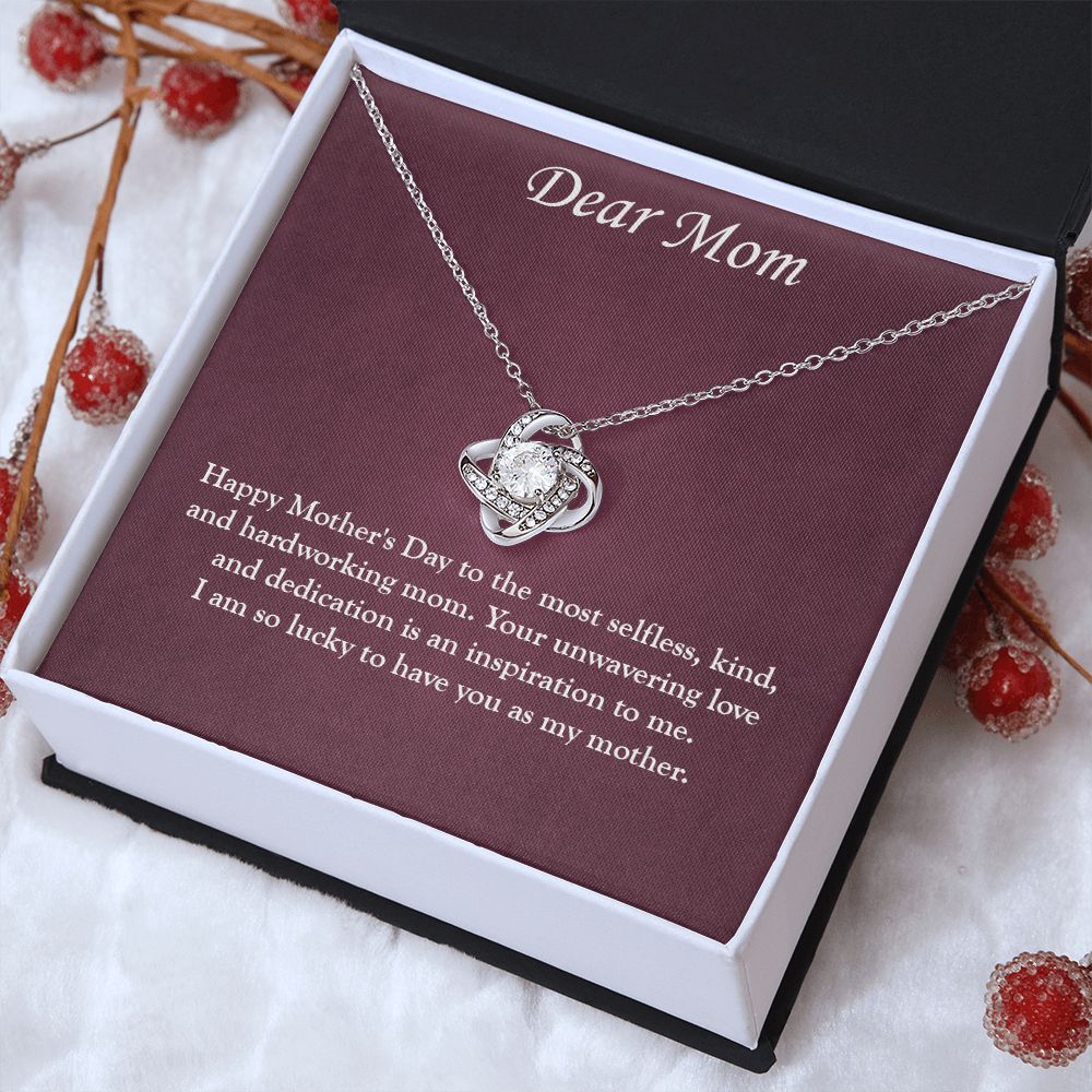 Forever in Your Heart: A Love Knot Necklace for Mom