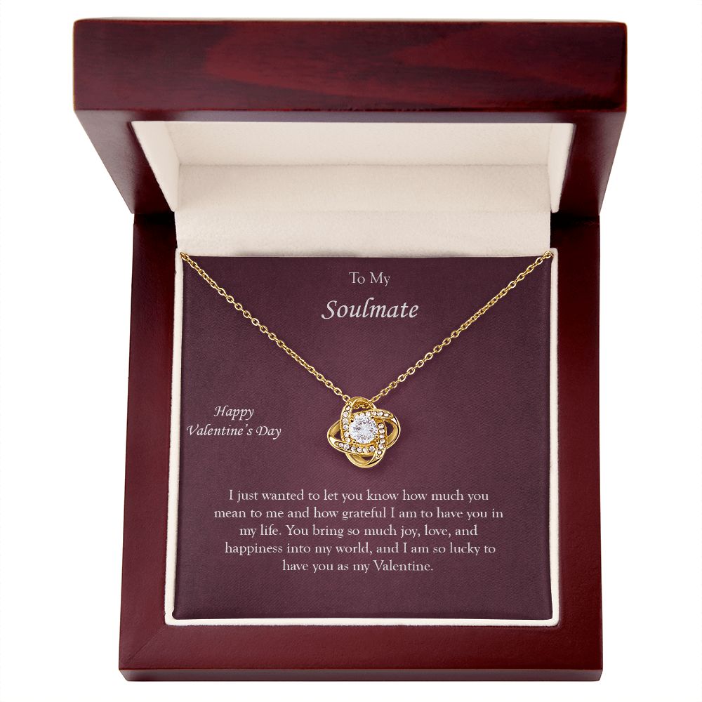 Love Knot Necklace for my Soulmate - Happy Valentine's Day