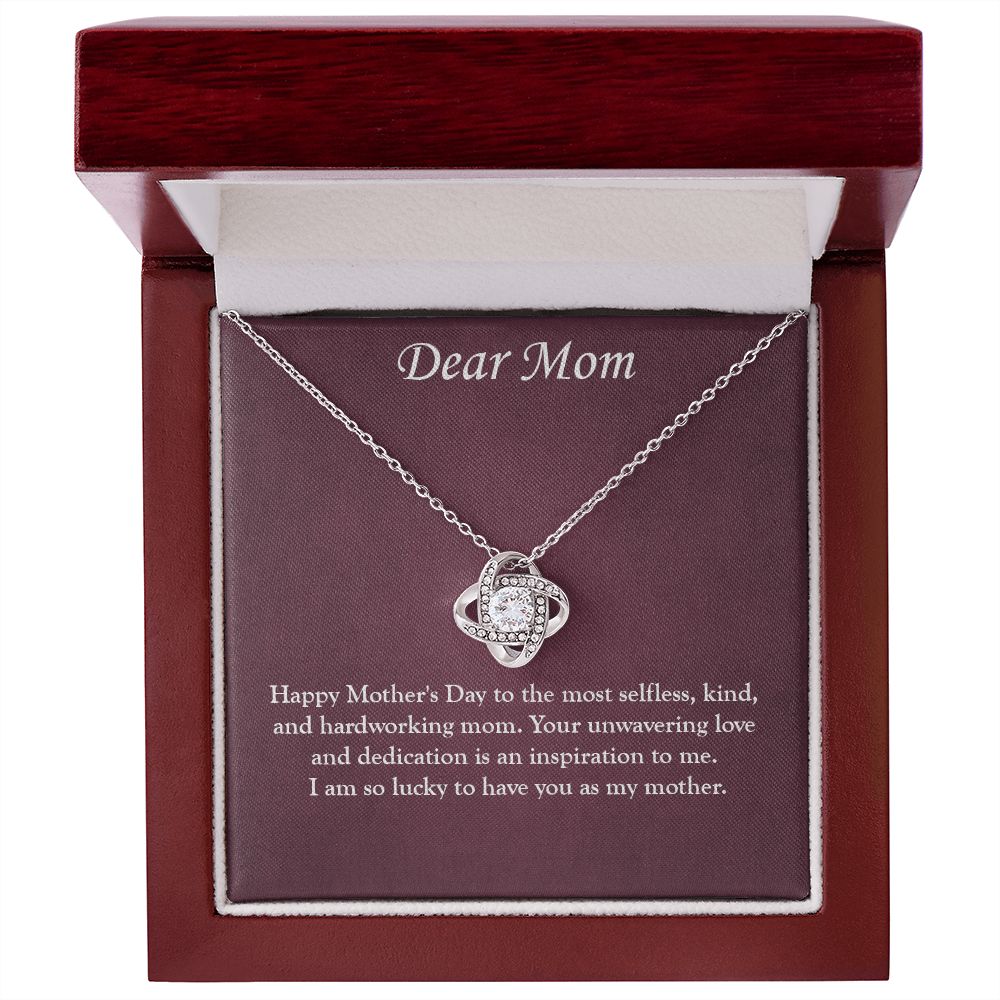 Forever in Your Heart: A Love Knot Necklace for Mom