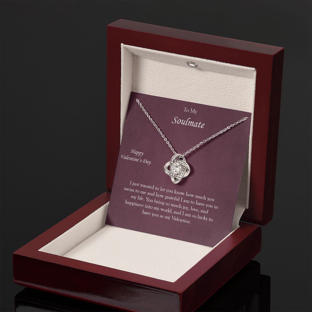Love Knot Necklace for my Soulmate - Happy Valentine's Day
