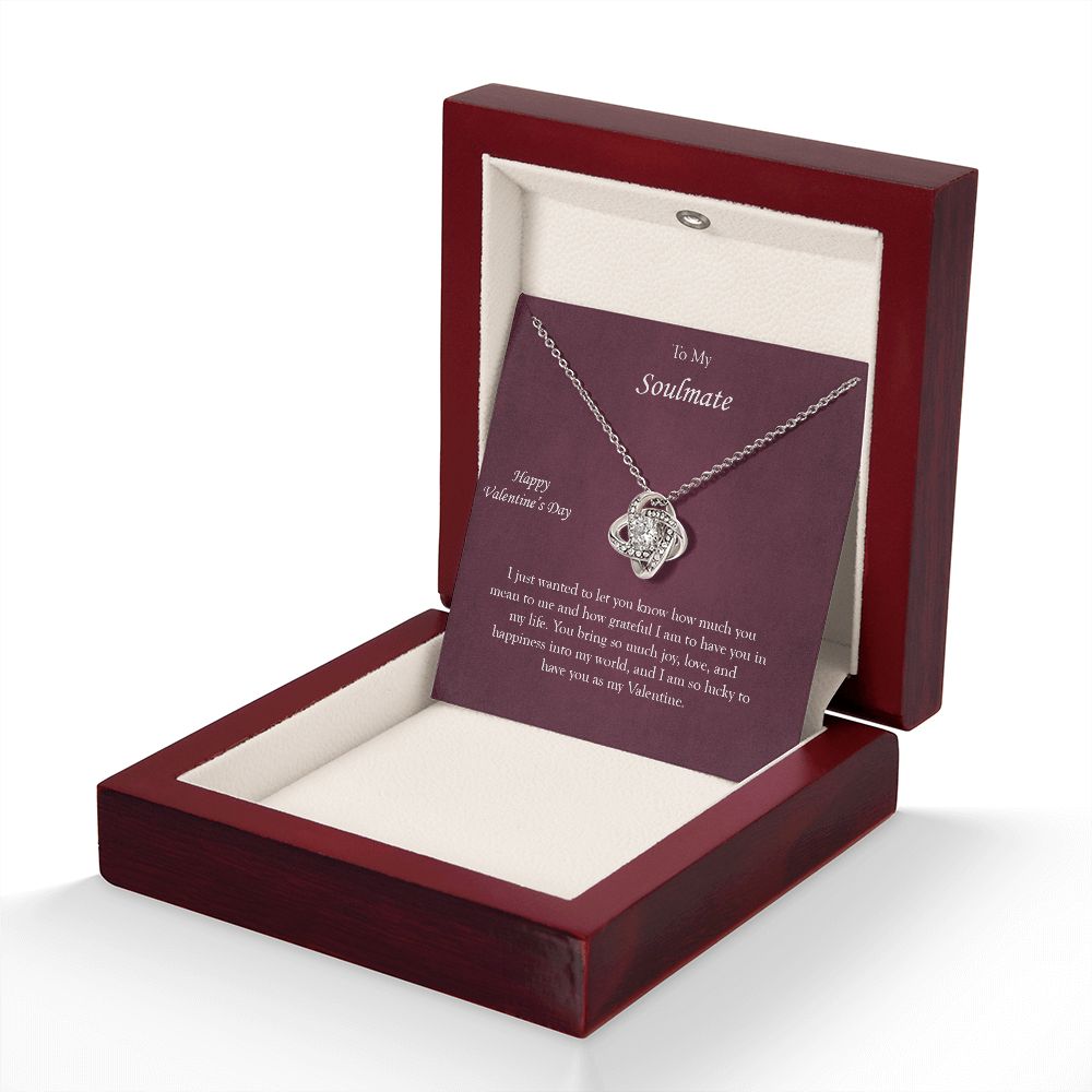 Love Knot Necklace for my Soulmate - Happy Valentine's Day