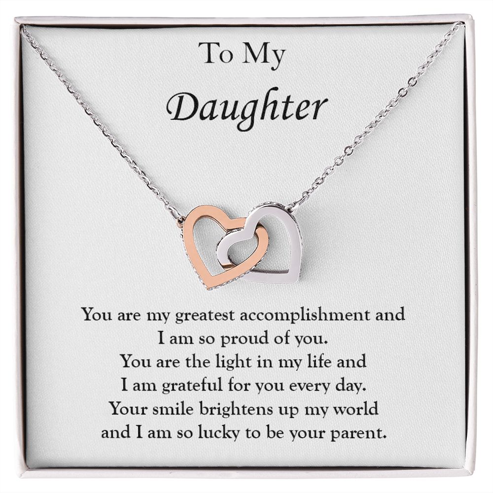 Interlocking Heart Necklace For My Daughter
