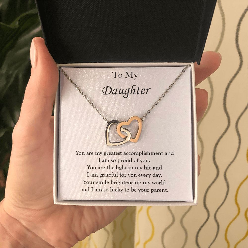 Interlocking Heart Necklace For My Daughter