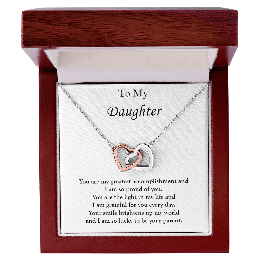 Interlocking Heart Necklace For My Daughter