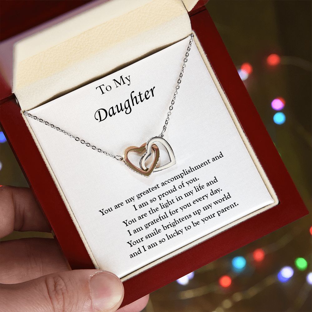 Interlocking Heart Necklace For My Daughter