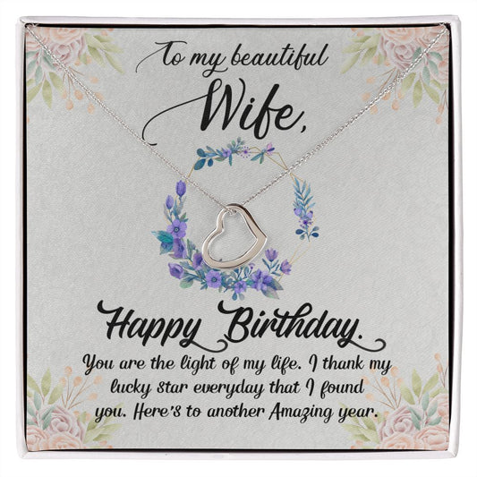 Delicate Heart Necklace - Wife's Birthday