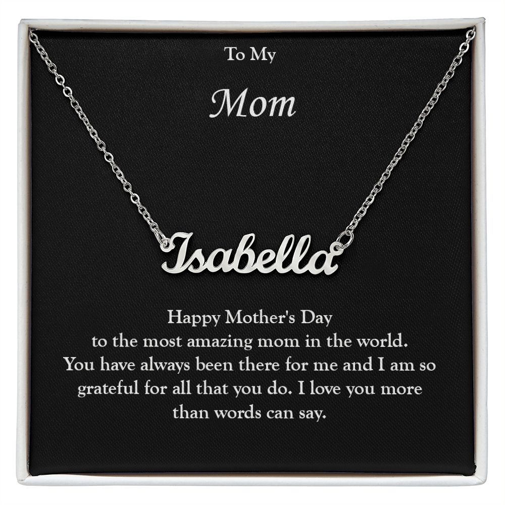 Custom Name Necklace for Mom