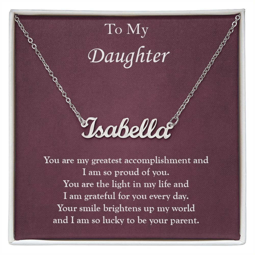 To My Daughter - Custom Name Necklace