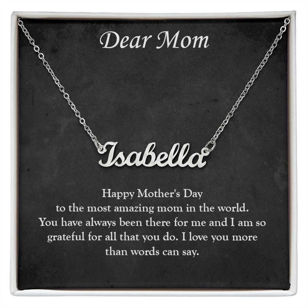 Personalized Love: Custom Name Necklace for Mother's Day