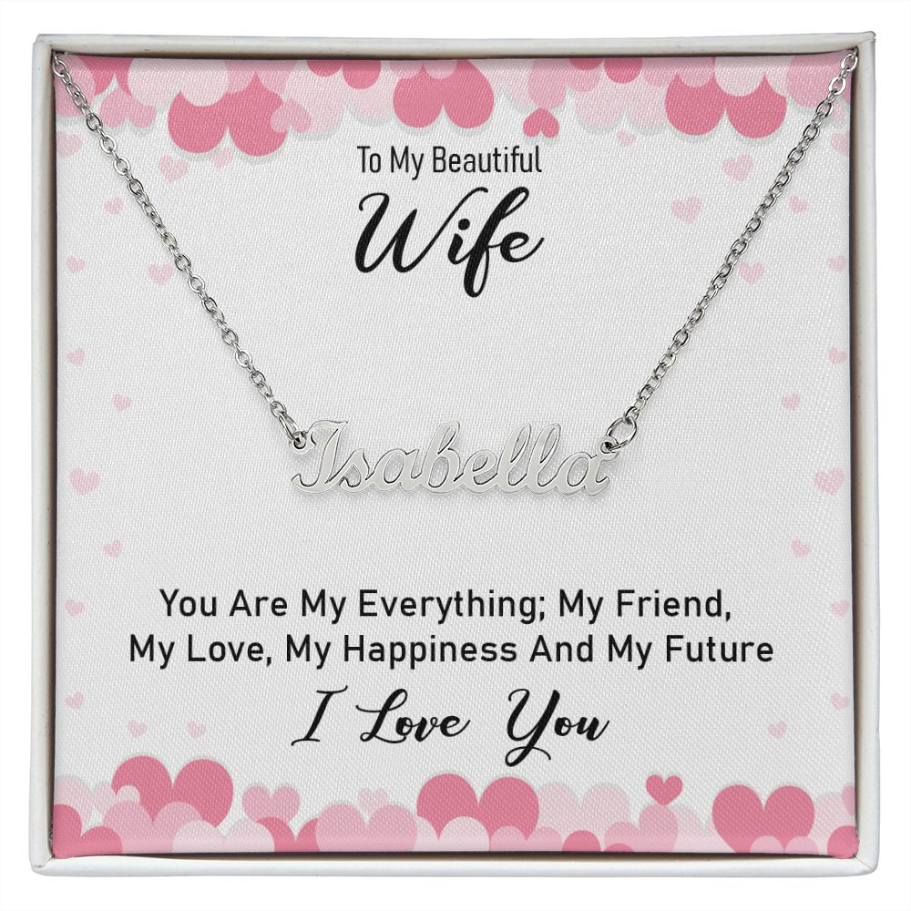 Gift For Wife - Custom Name Necklace
