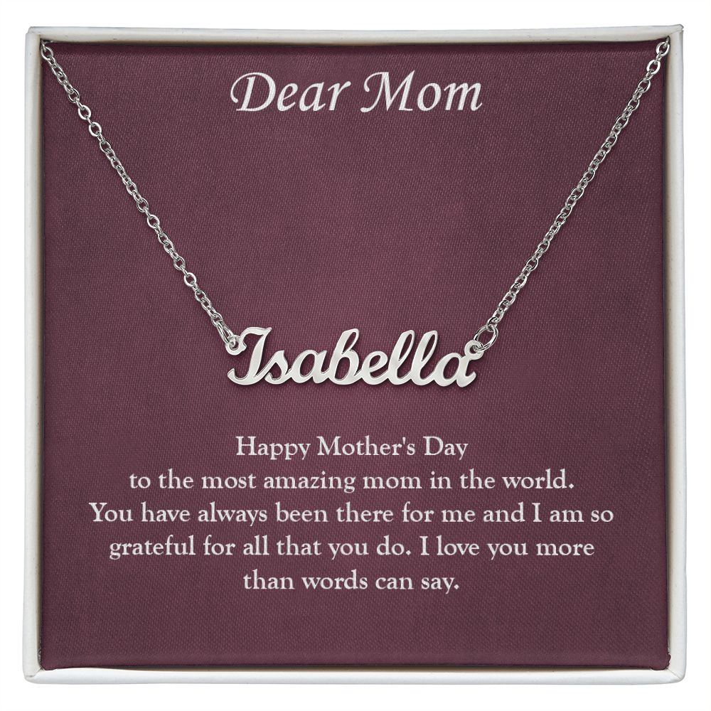 Personalized Touch of Love: Custom Name Necklace for Mother's Day
