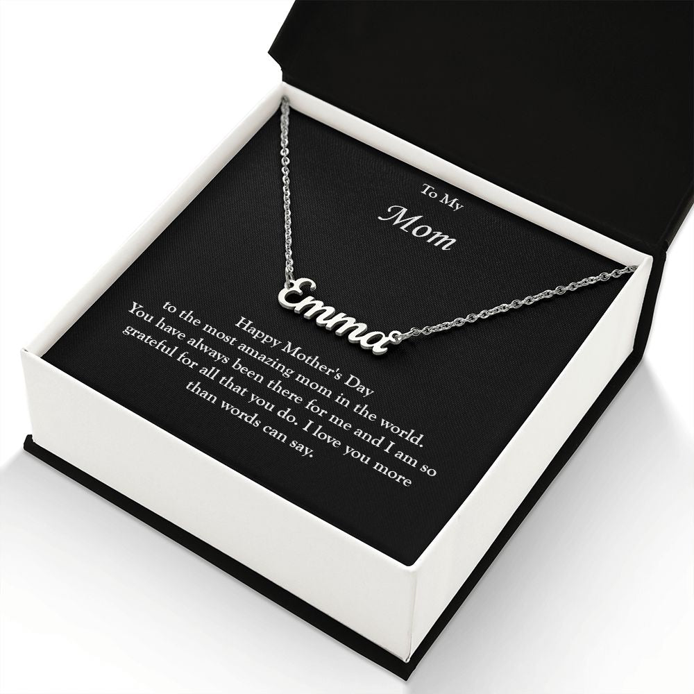 Custom Name Necklace for Mom