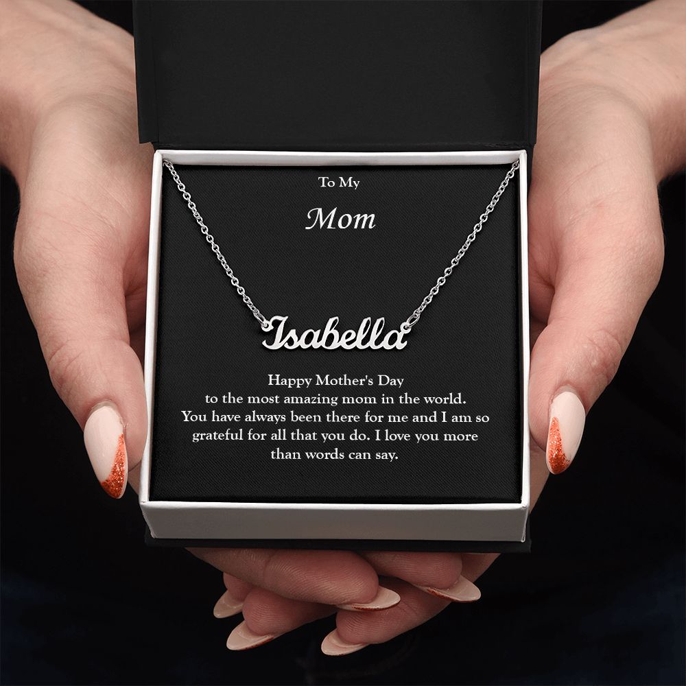 Custom Name Necklace for Mom