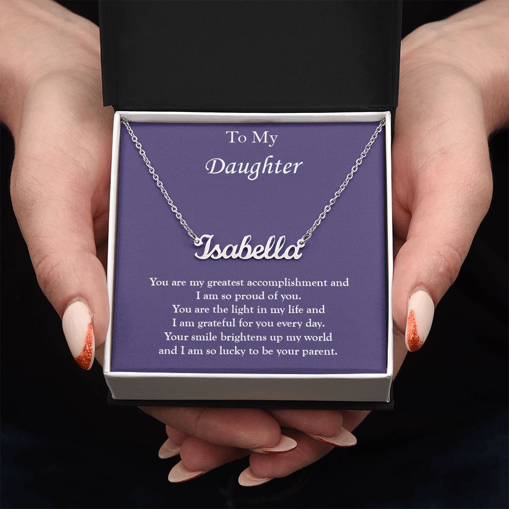 Gift for My Daughter - Custom Name Necklace