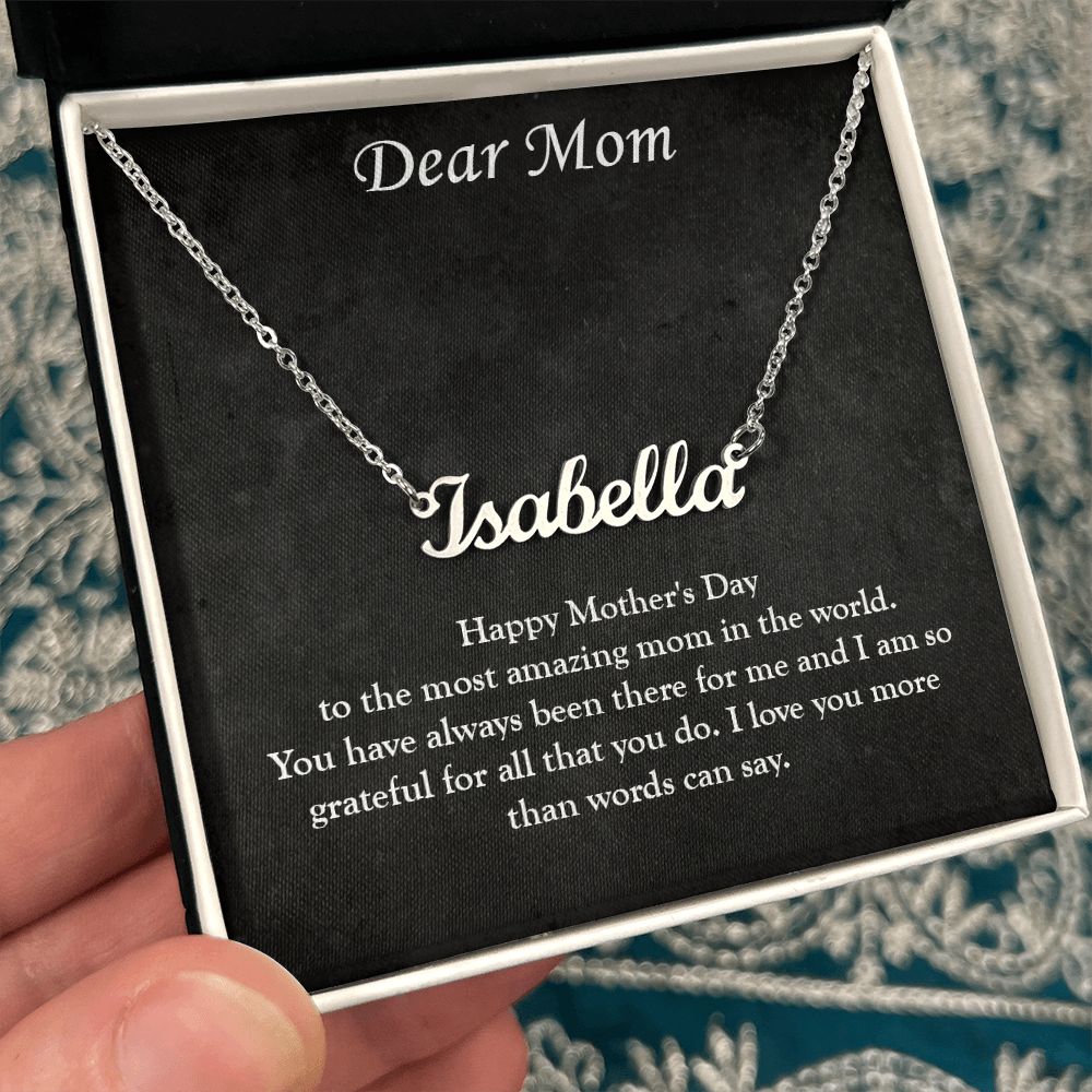 Personalized Love: Custom Name Necklace for Mother's Day