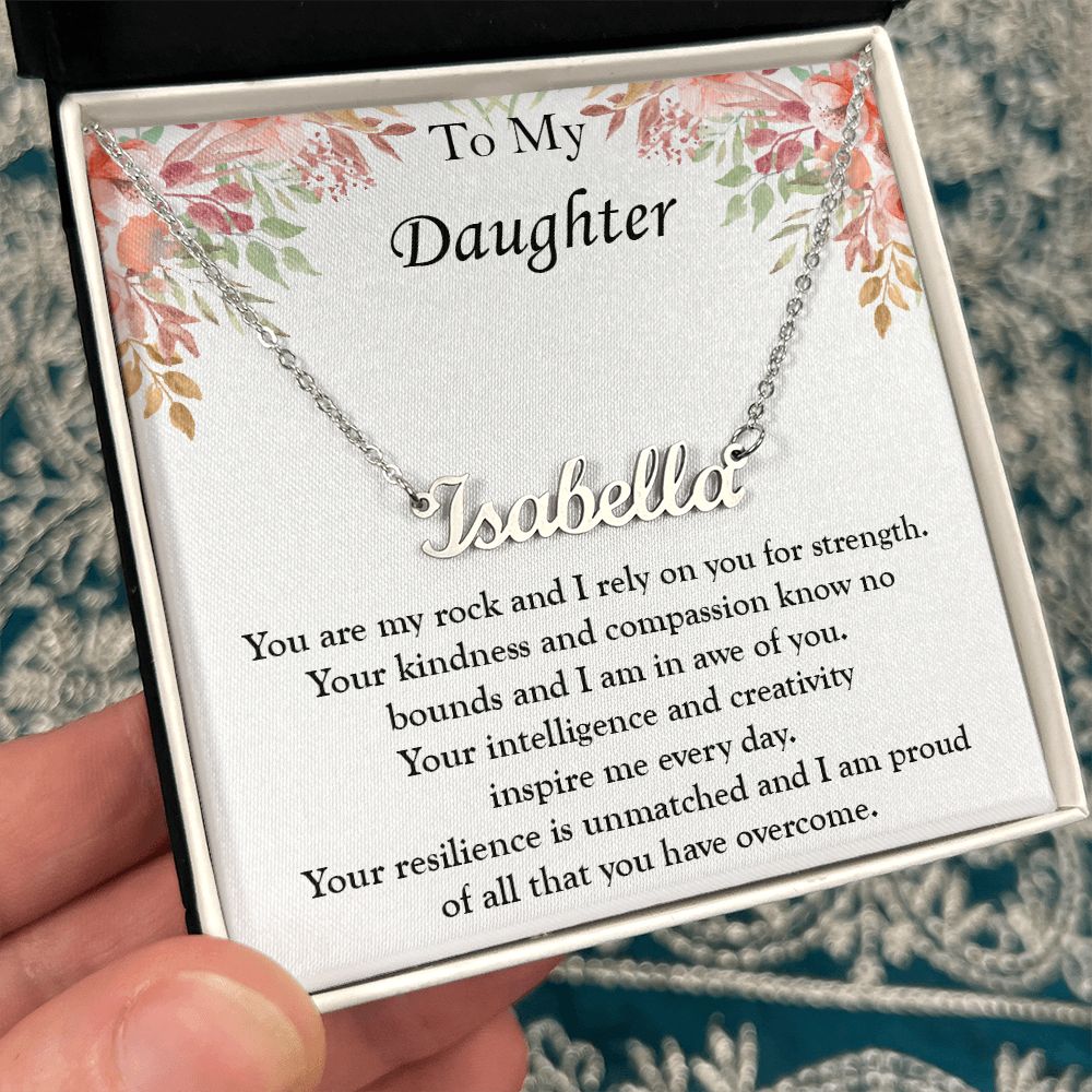 Gift for My Daughter - Custom Name Necklace