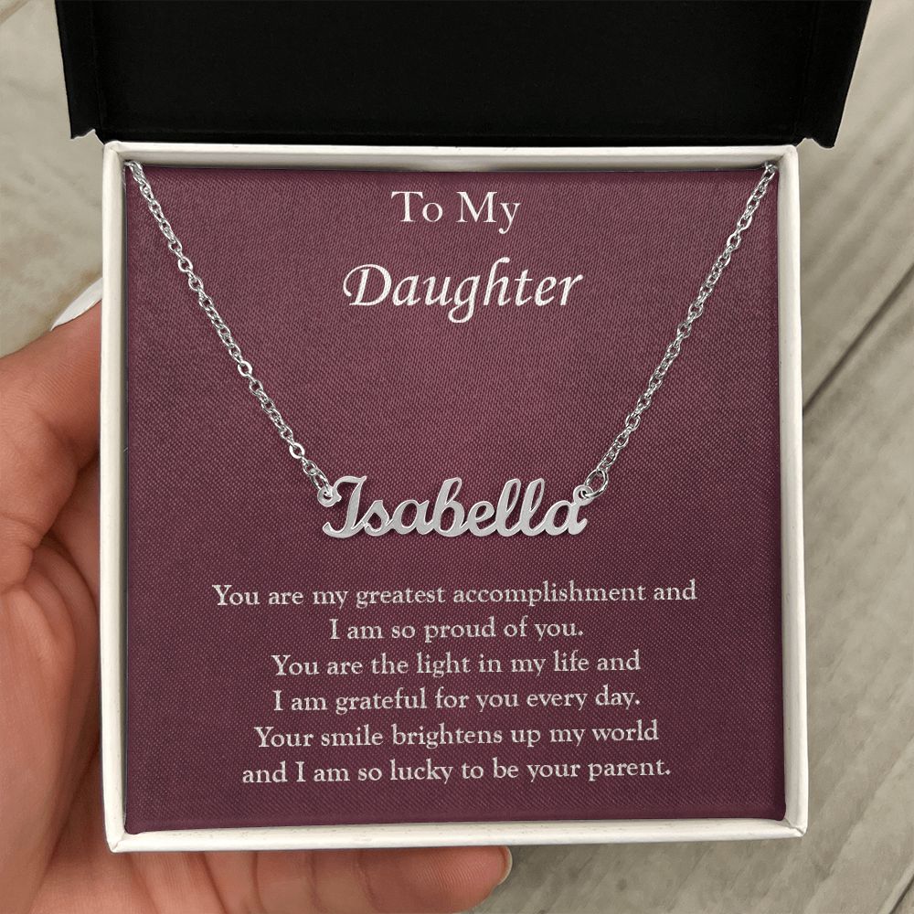 To My Daughter - Custom Name Necklace