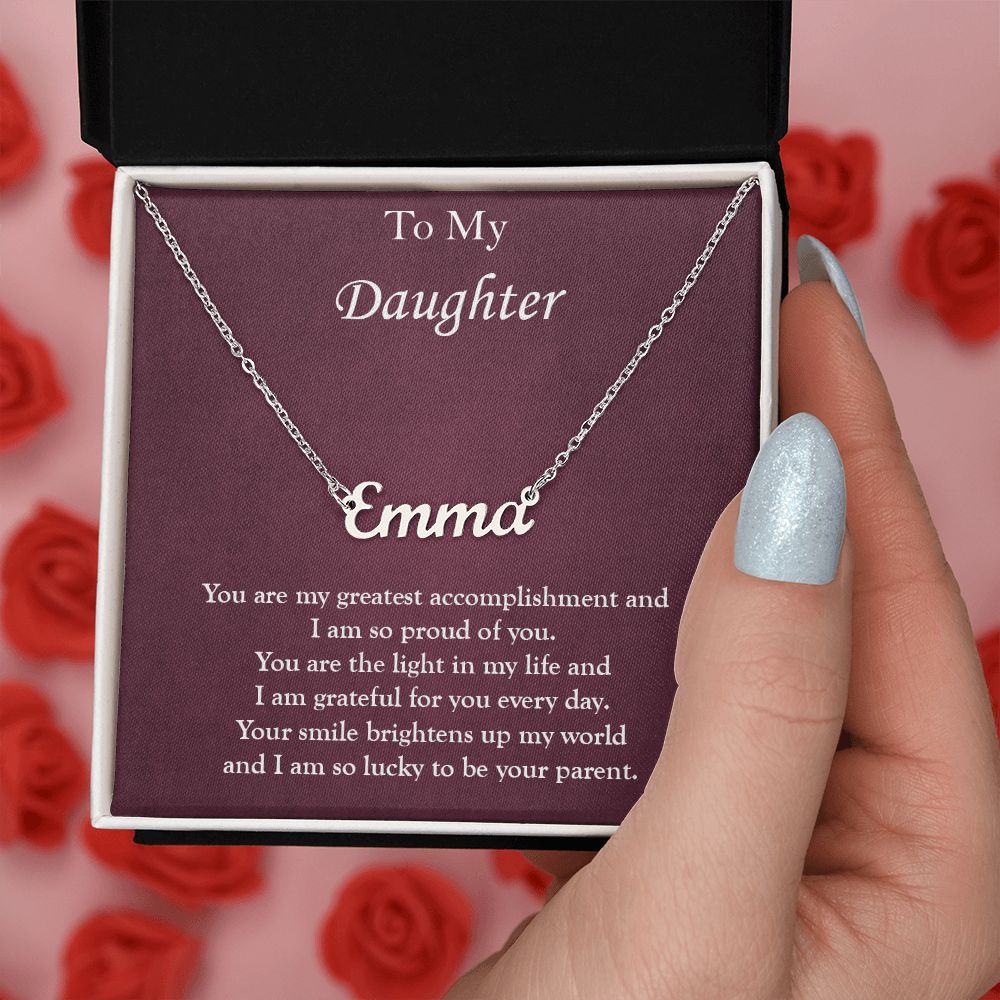 To My Daughter - Custom Name Necklace