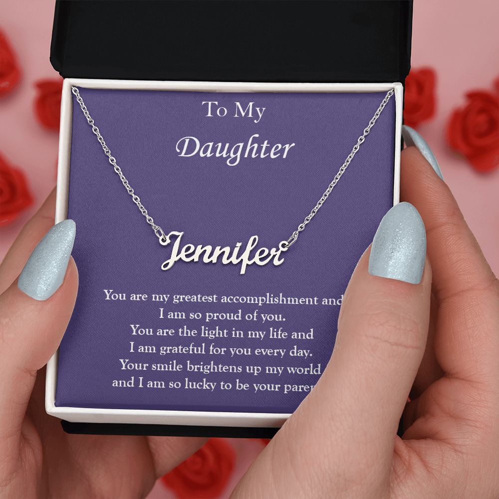 Gift for My Daughter - Custom Name Necklace