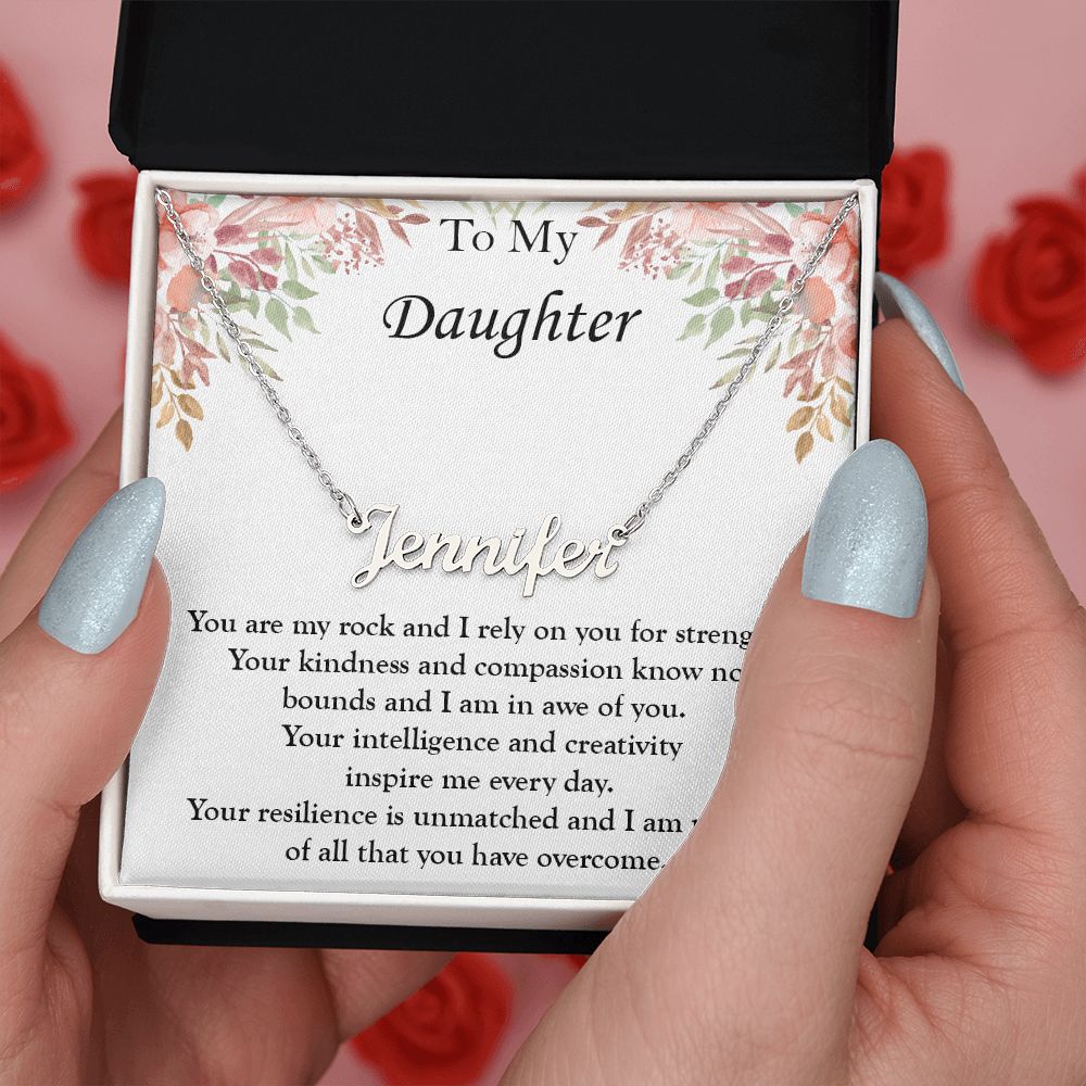 Gift for My Daughter - Custom Name Necklace