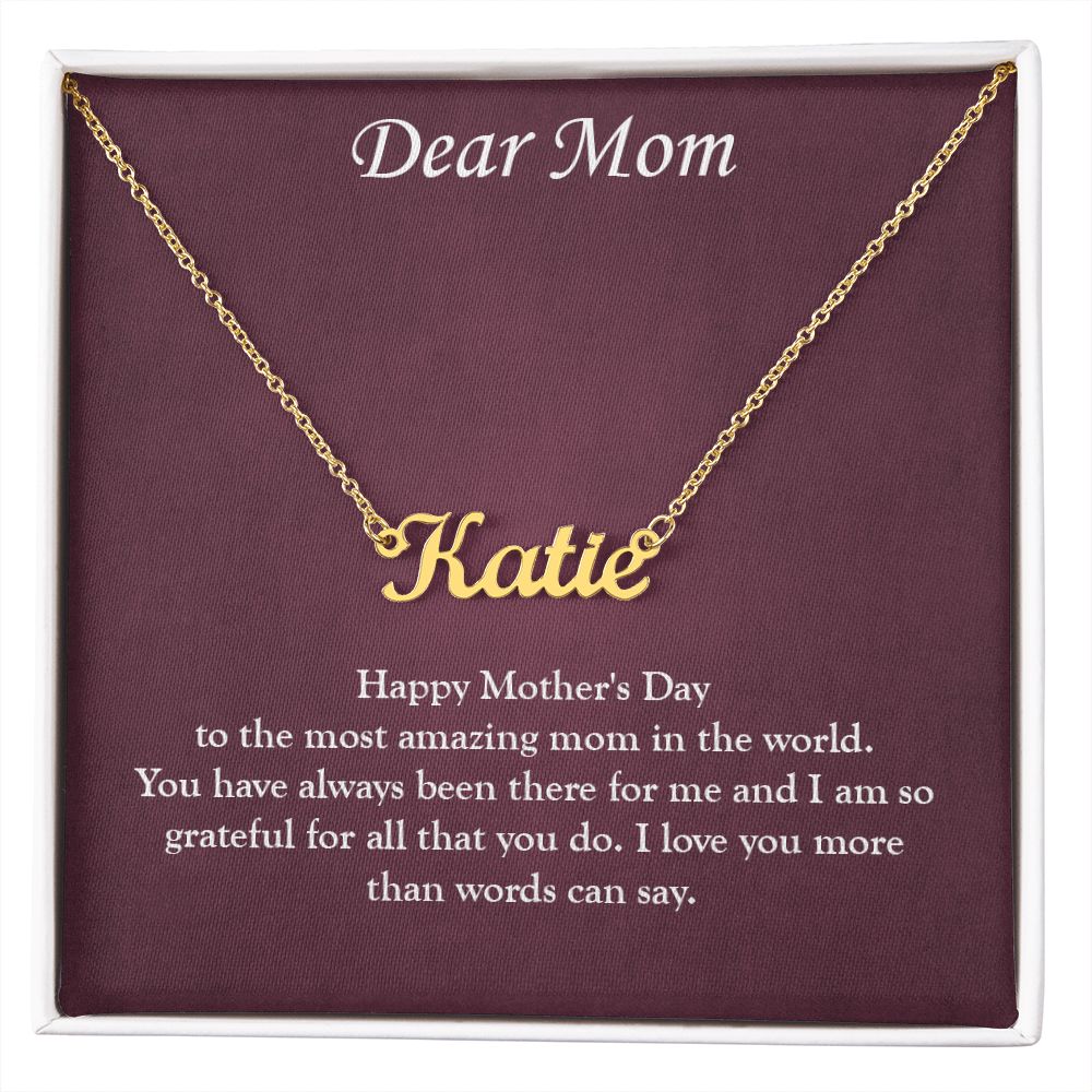 Personalized Touch of Love: Custom Name Necklace for Mother's Day