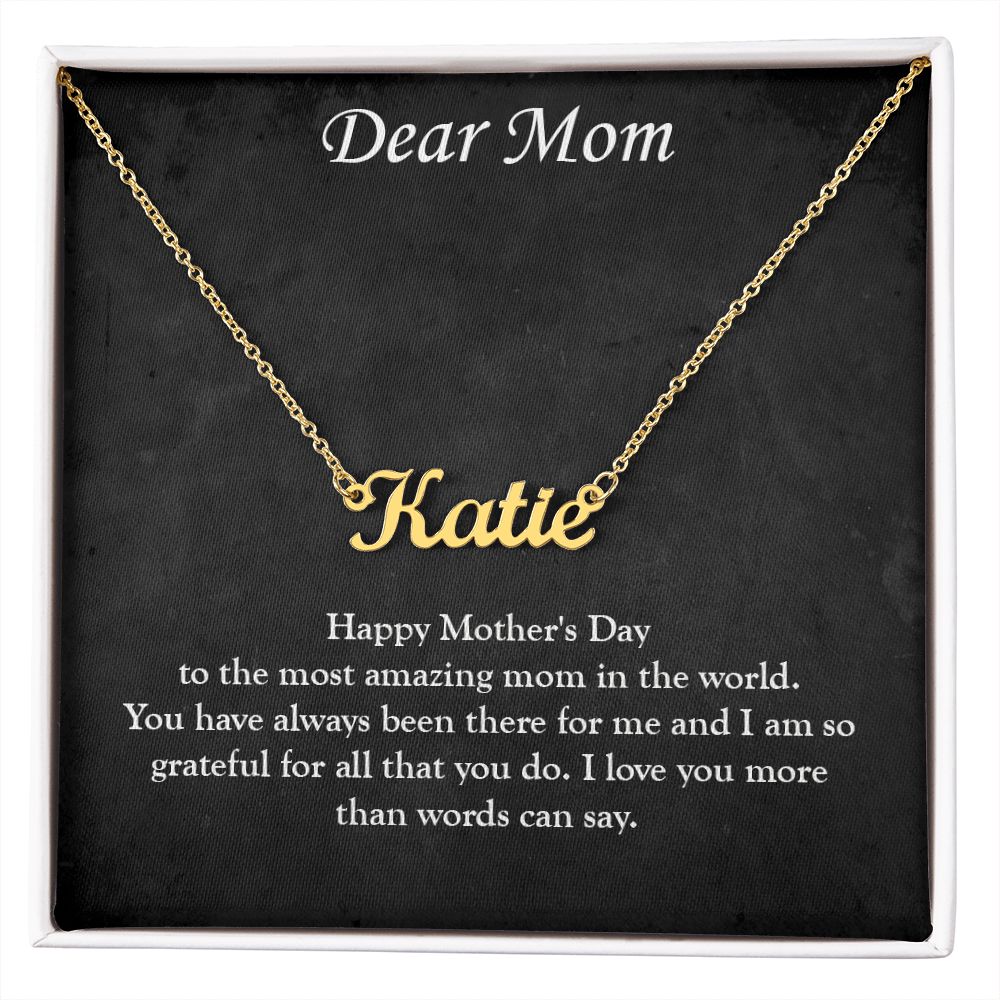 Personalized Love: Custom Name Necklace for Mother's Day