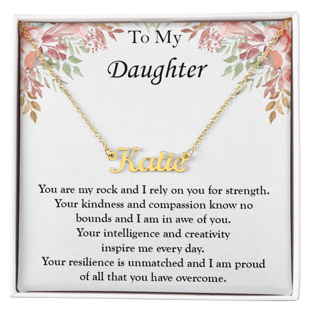 Gift for My Daughter - Custom Name Necklace