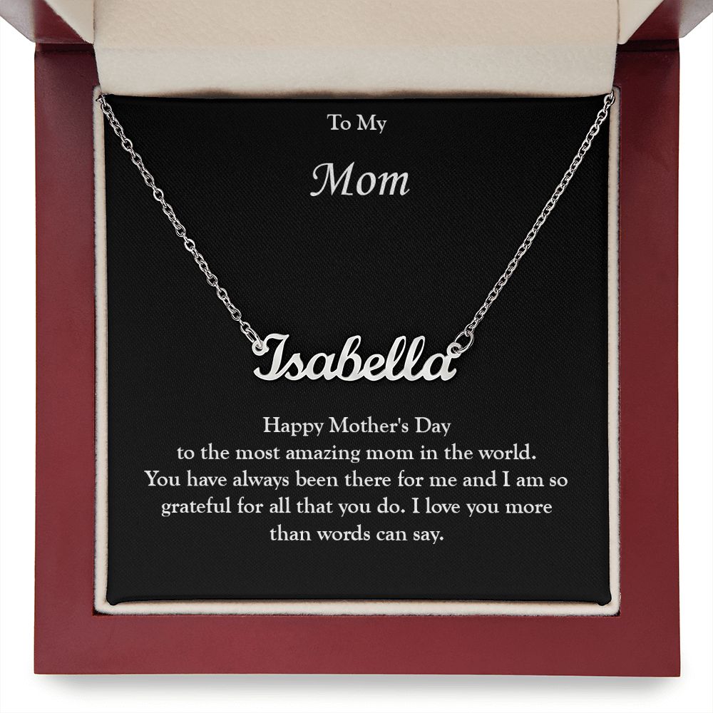 Custom Name Necklace for Mom