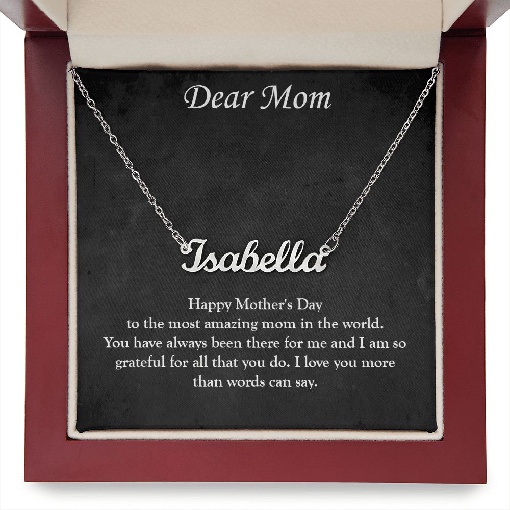 Personalized Love: Custom Name Necklace for Mother's Day