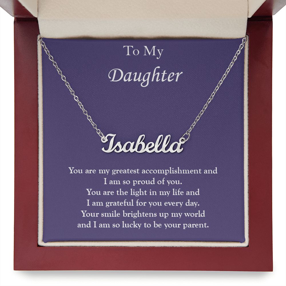 Gift for My Daughter - Custom Name Necklace
