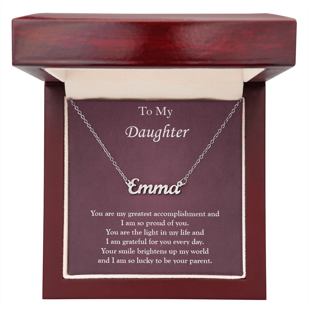 To My Daughter - Custom Name Necklace