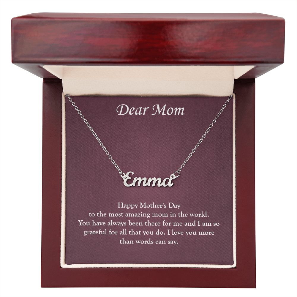 Personalized Touch of Love: Custom Name Necklace for Mother's Day