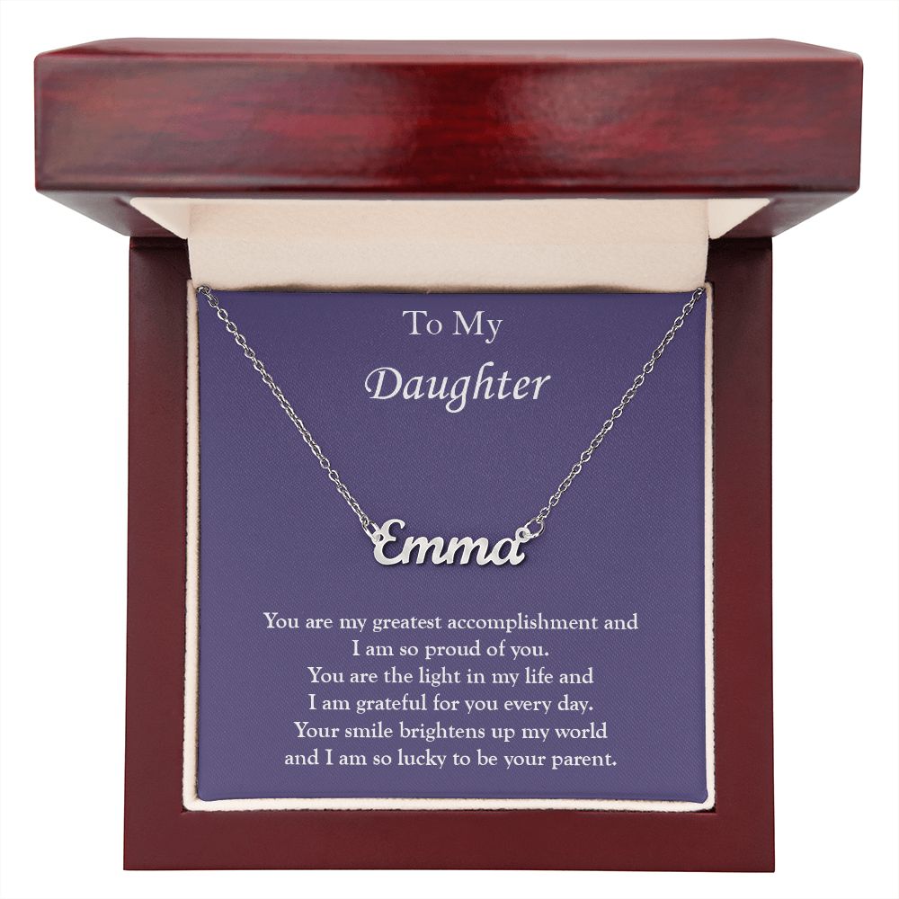 Gift for My Daughter - Custom Name Necklace