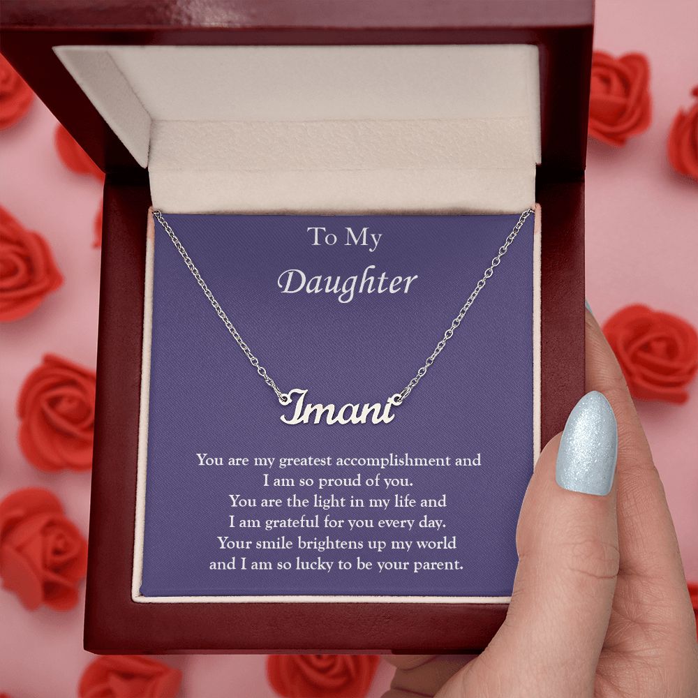 Gift for My Daughter - Custom Name Necklace
