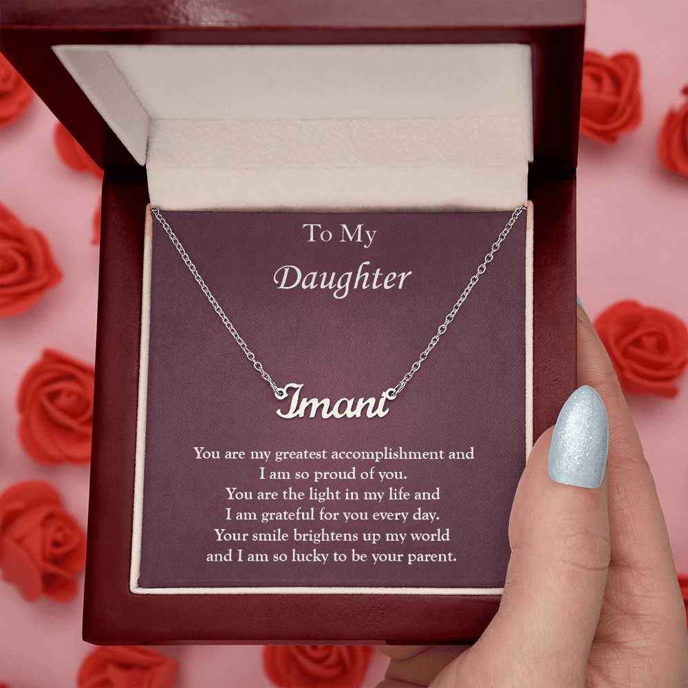 To My Daughter - Custom Name Necklace