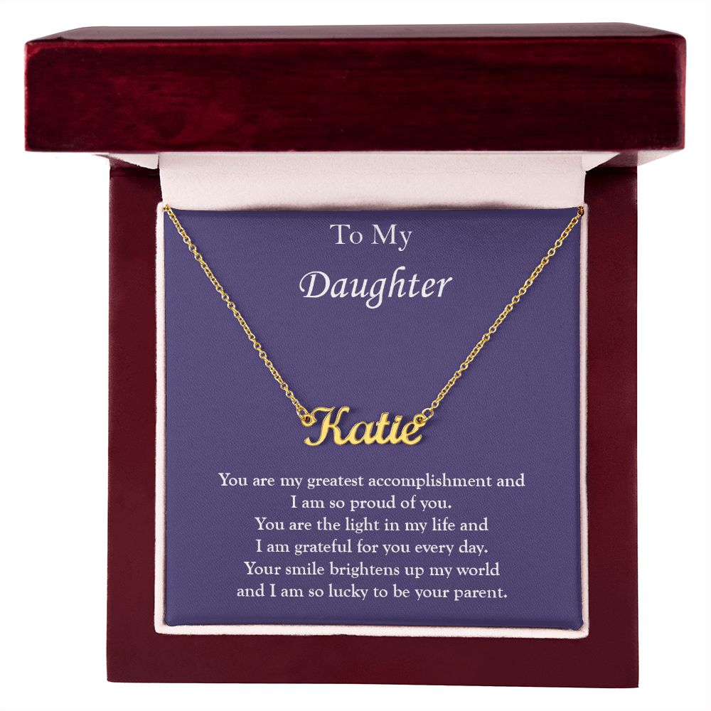 Gift for My Daughter - Custom Name Necklace