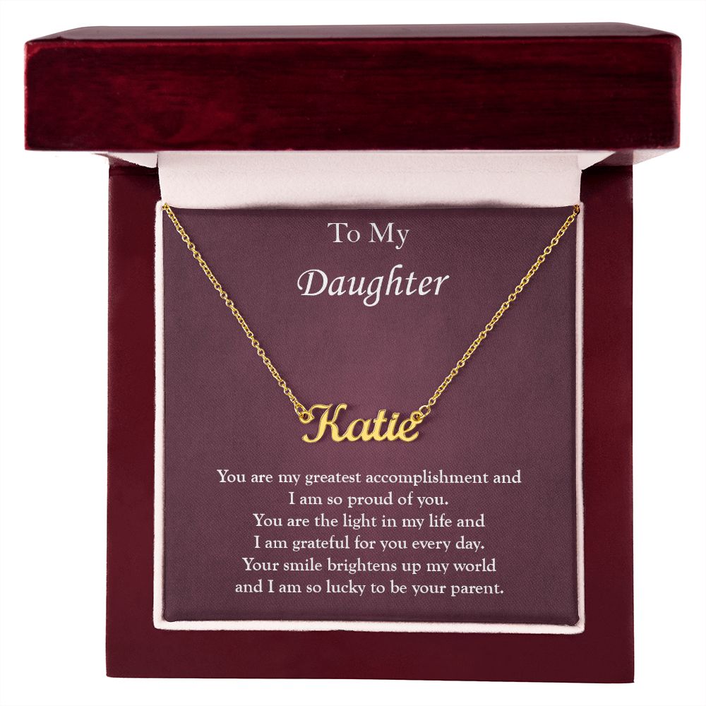 To My Daughter - Custom Name Necklace