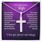 Gift For Beautiful Wife - Stainless Steel Cross Necklace