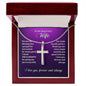 Gift For Beautiful Wife - Stainless Steel Cross Necklace
