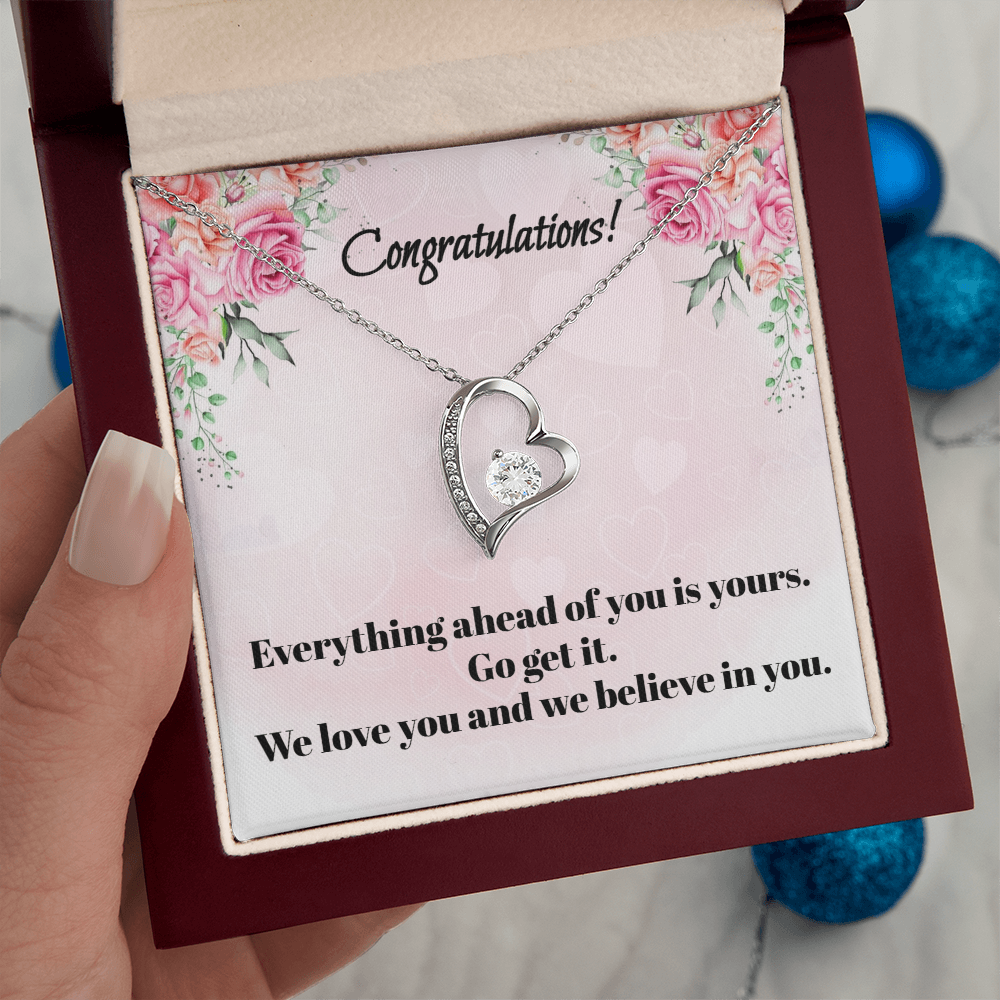 Congratulations on Your Graduation: Love Knot Necklace for Daughter or Granddaughter
